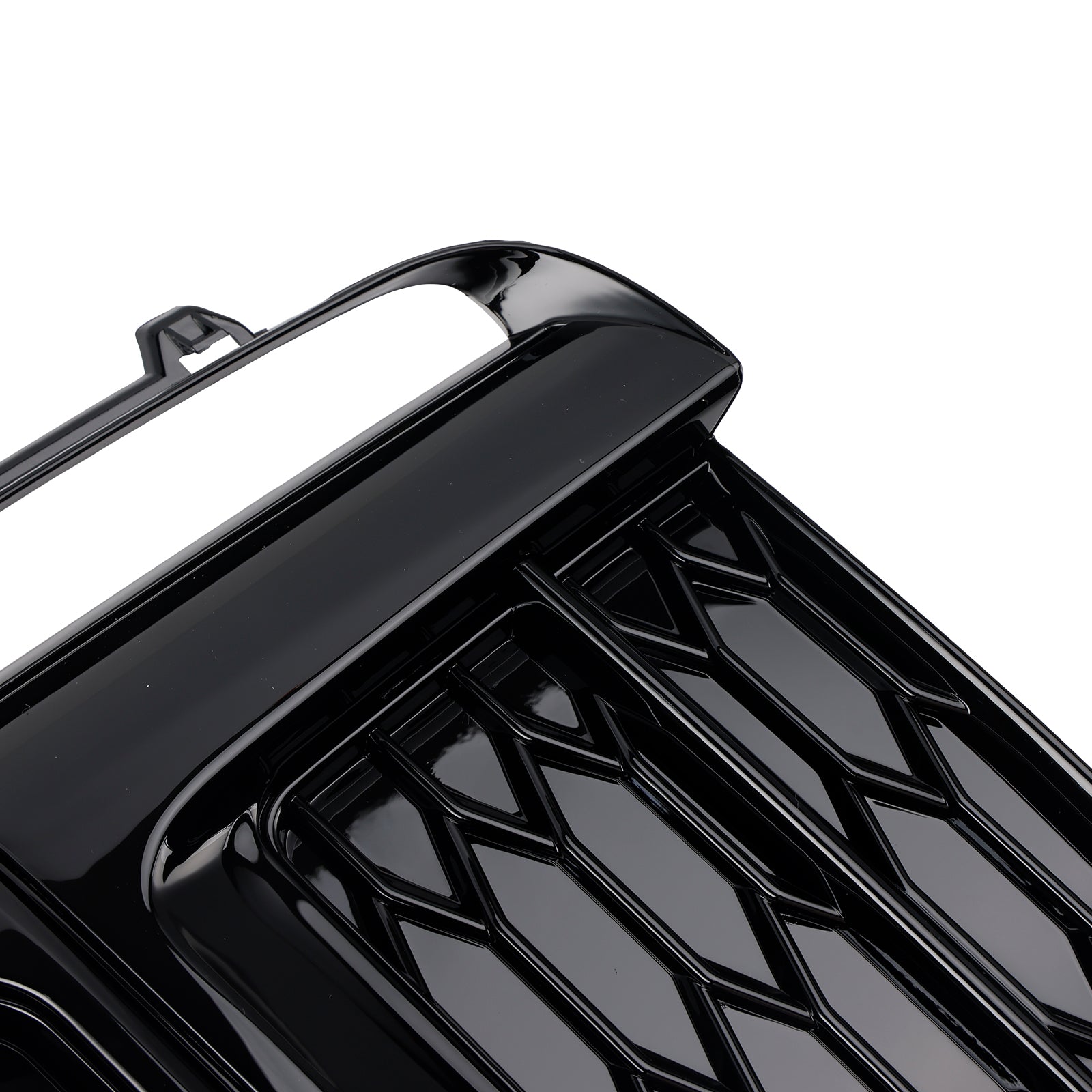 Front Bumper Fog Light Honeycomb Grille Cover Glossy Black Grill Fit Audi A5 S-Line S5 2017-2019