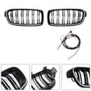 Double Slat Front Kidney Grille Grill Fit BMW 3 Series F30 F31 F35 2012-2019-6