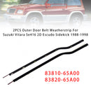 2PCS Tür Gürtel Dichtungs 83810-65A00 83820-65A00 Für Suzuki Vitara Se416 2D Escudo Sidekick 1988-1998-2
