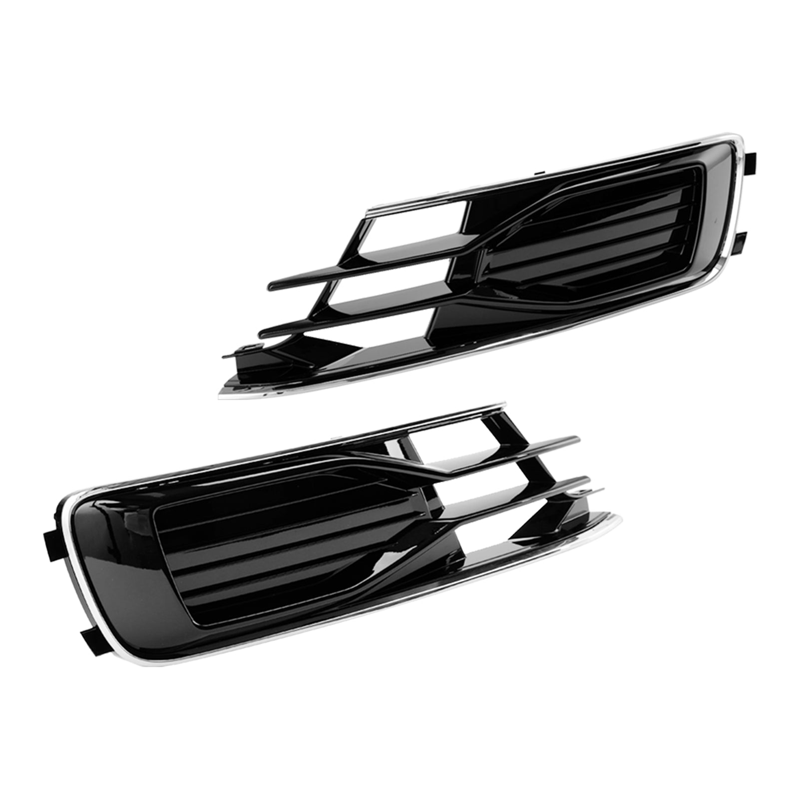 Audi 2014-2018 A6 C7 4G0807647T94 4G0807648T94 2PCS parachoques delantero cubierta de luz antiniebla parrilla negro cromado