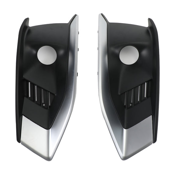 Left & Right Front Bumper Fog Light Grille Cover Trim For Audi A4L 2020-2022