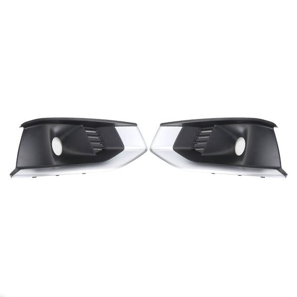 Left & Right Front Bumper Fog Light Grille Cover Trim For Audi A4L 2020-2022