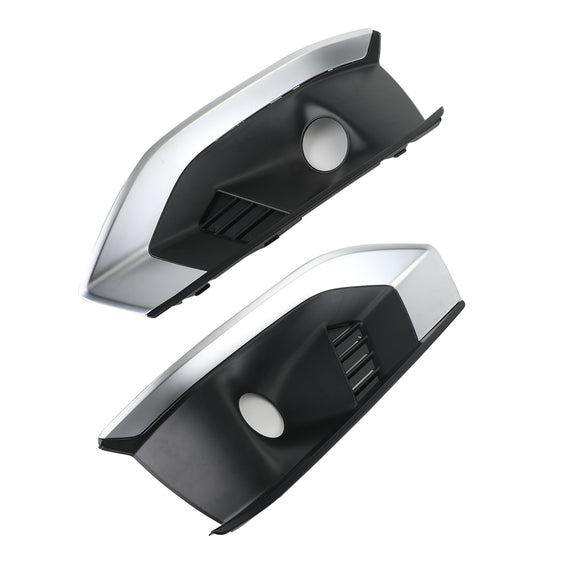 Left & Right Front Bumper Fog Light Grille Cover Trim For Audi A4L 2020-2022