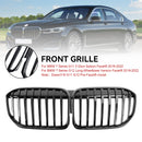 2019-2022 BMW 7 Series G12 Long-Wheelbase 740Li/750Li/740Le xDrive Gloss Black Front Grill Single Slat Grille-3