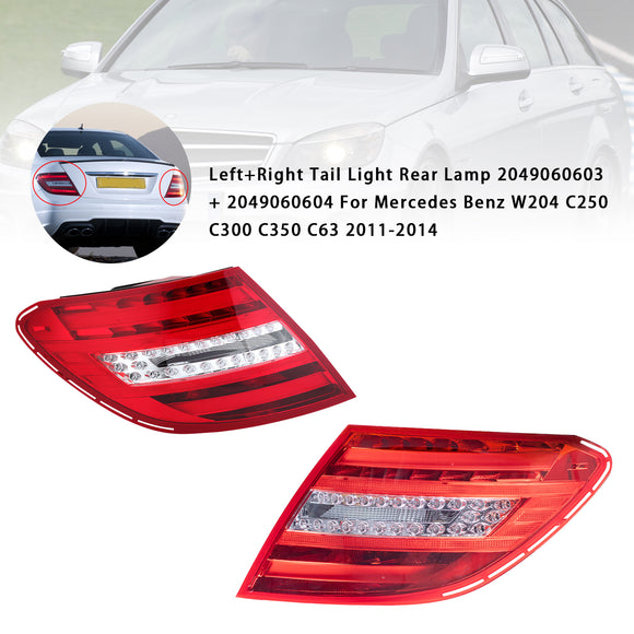 Achterlicht links en rechts 2049060603/4 voor Mercedes Benz W204 C250 C300 C350 C63 2011-2014