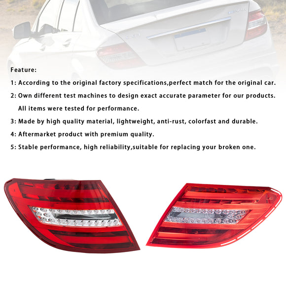 Achterlicht links en rechts 2049060603/4 voor Mercedes Benz W204 C250 C300 C350 C63 2011-2014
