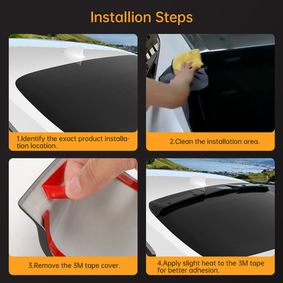 Glossy Black Rear Window Roof Spoiler Fit Toyota Camry LE SE XSE XLE 2018-2024
