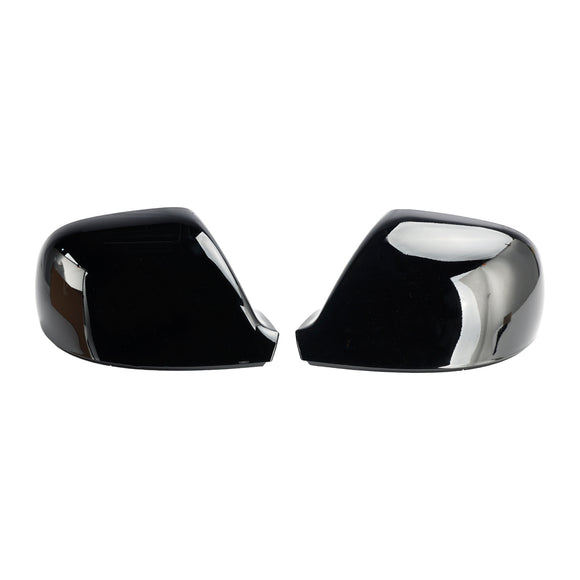 Gloss Black Wing Door Mirror Cover Caps Left+Right For VW T6 Transporter 15-19