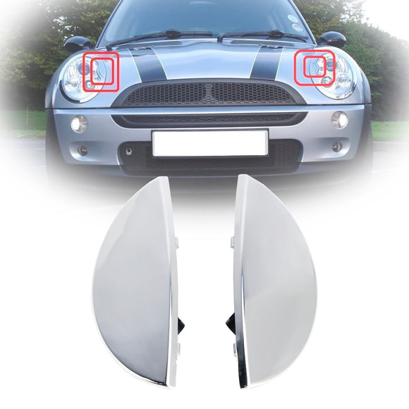 2PCS L+R Headlight Washer Cover 63126922155 For Mini Cooper R50 R52 R53 2001-2006