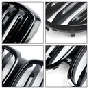 Black Front Bumper Grille Grill Fit BMW G05 LCI X5 2024+ Single Line W/LED-4