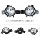 Paire de feux antibrouillard avant sans ampoules, pour BMW X6 E71 E72 08-11 63177187631-5
