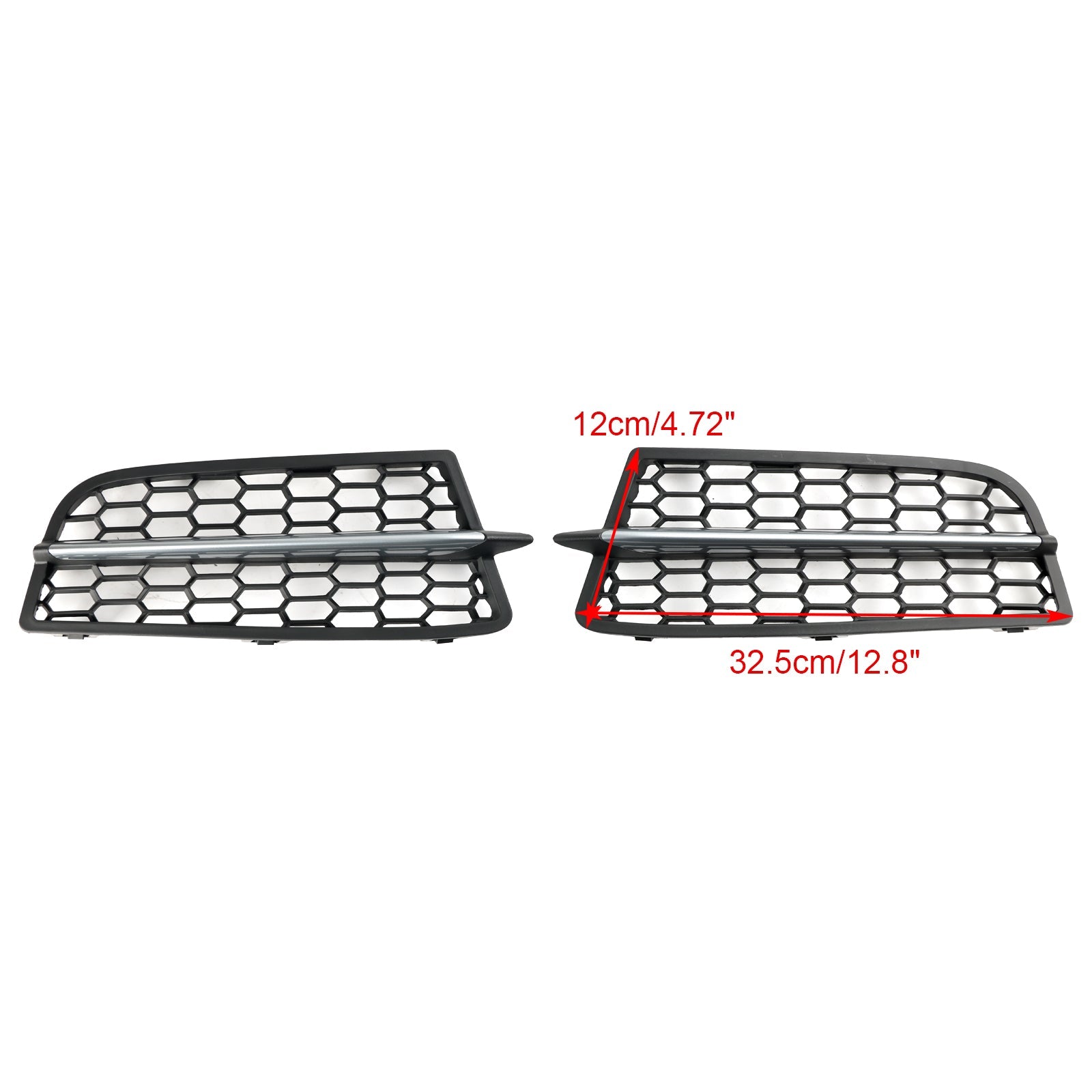 BMW 2011-2015 1-Series F20 F21 M 2PCS Front Bumper Fog Light Cover Bezel Grill Grille