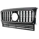 1990–2018 Mercedes Benz G-Klasse W463 Glänzend Schwarz Front Grill Front Stoßstange Ersatz Kühler Schwarz Grill W/LED Licht-11