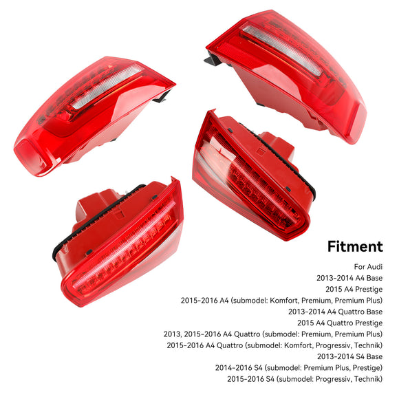 4 Stück Rücklichtlampe 8K5945093AC 4AC 5AC 6AC für Audi A4 B8.5PA 2013–2016