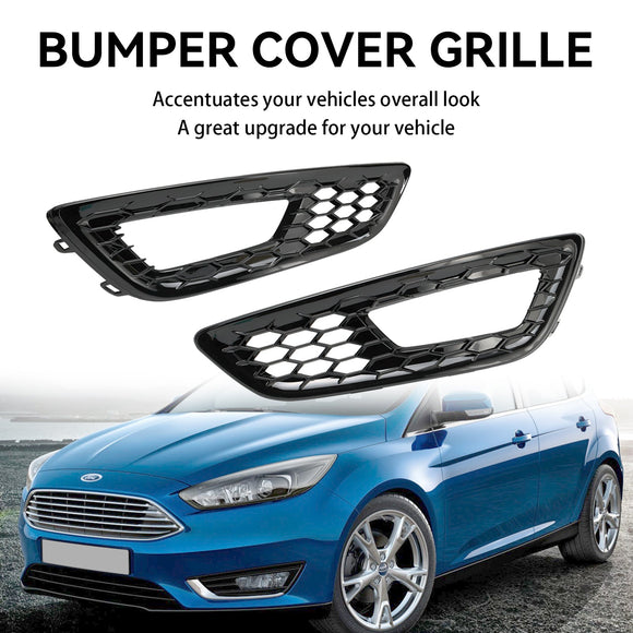 Ford 2015-2018 Focus F1EZ15266D F1EZ15266G 2PCS Front Bumper Fog Light Lamp Cover Bezel Grille
