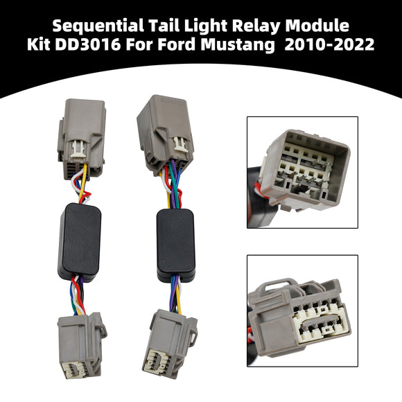 Sequential Tail Light Relay Module Kit DD3016 For Ford Mustang  2010-2022