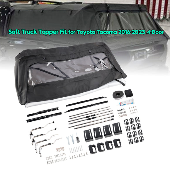 2016-2023 Toyota Tacoma 4-ovinen 6 jalkaa pehmeä kuorma-auton sängynpäällinen kokoontaitettava sängynpäällinen