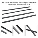 4PCS Outside Window Moulding Weatherstrip For Honda Insight 2010-2014-5