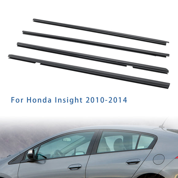 4PCS Outside Window Moulding Weatherstrip For Honda Insight 2010-2014