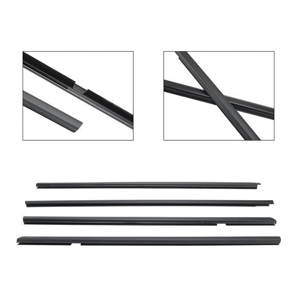 4PCS Outside Window Moulding Weatherstrip For Honda Insight 2010-2014