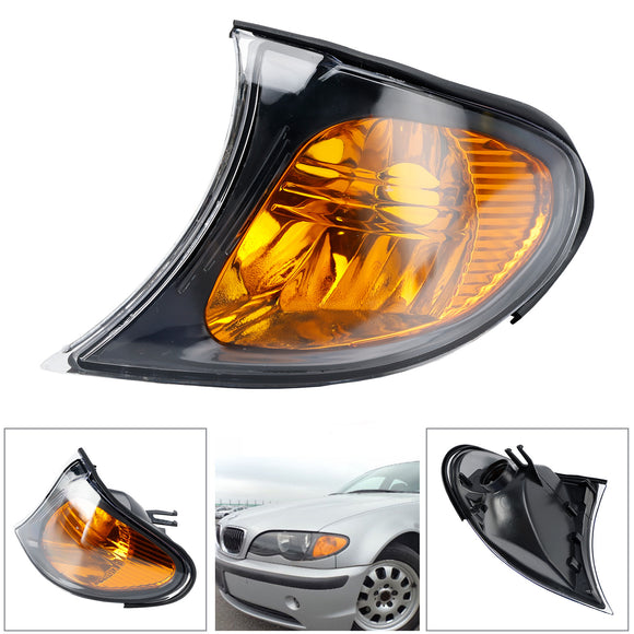 Luces de esquina amarillas de señal de giro delantera izquierda aptas para BMW Serie 3 E46 02-05