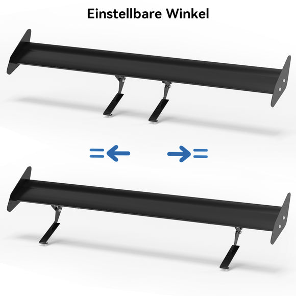 Alerón trasero de aluminio ajustable para maletero, alerón de carreras Universal, color negro, 14#