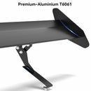 Alerón trasero de aluminio ajustable para maletero, alerón de carreras Universal, color negro, 14#-7