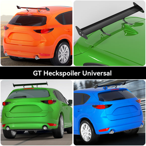 Alerón trasero de aluminio ajustable para maletero, alerón de carreras Universal, color negro, 14#
