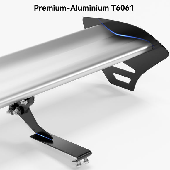 Universal Hatch Adjustable Aluminum GT Rear Trunk Wing Racing Spoiler Silver 15#