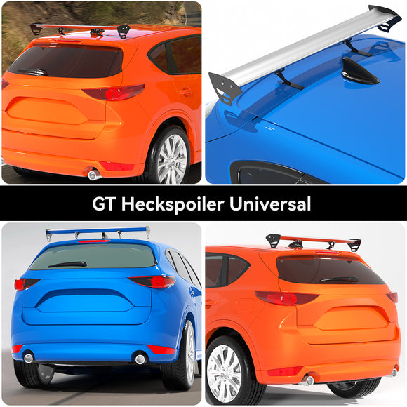 Universal Hatch Adjustable Aluminum GT Rear Trunk Wing Racing Spoiler Silver 15#