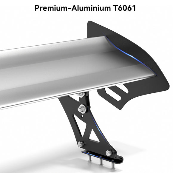 Universal Adjustable Lightweight GT Aluminum Rear Trunk Wing Racing Spoiler SIL