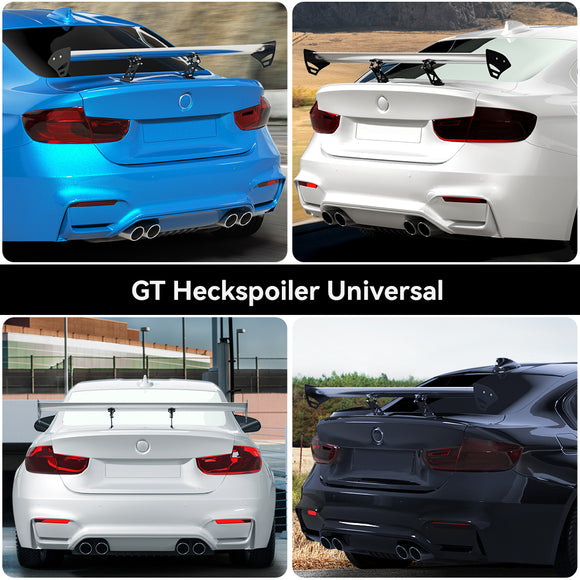 Universal Adjustable Lightweight GT Aluminum Rear Trunk Wing Racing Spoiler SIL