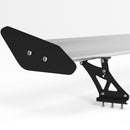 135cm Universal Hatch Adjustable Aluminum GT Rear Trunk Racing Spoiler Wing Silver-12