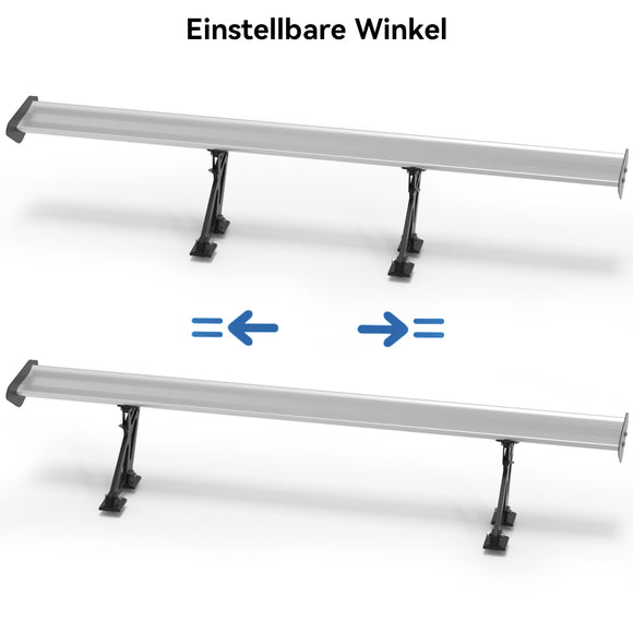 Universal Limousine Aluminium GT Heckspoiler Flügel Racing Spoiler mit rotem Licht S #E1