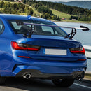 Universal Limousine Aluminium GT Heckspoiler Flügel Racing Spoiler mit rotem Licht S #E1-11