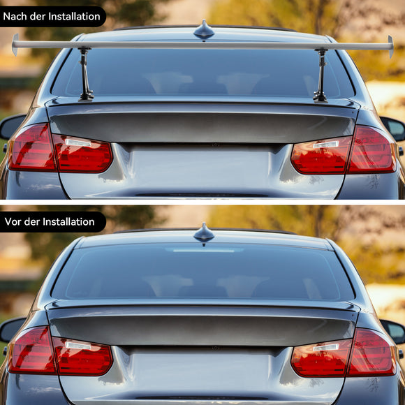 Universal Limousine Aluminium GT Heckspoiler Flügel Racing Spoiler mit rotem Licht S #E1
