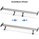 135cm Universal Hatch Adjustable Aluminum GT Rear Trunk Racing Spoiler Wing Silver-14