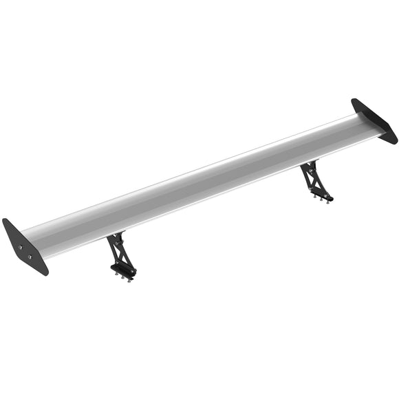 135cm Universal Hatch Adjustable Aluminum GT Rear Trunk Racing Spoiler Wing Silver