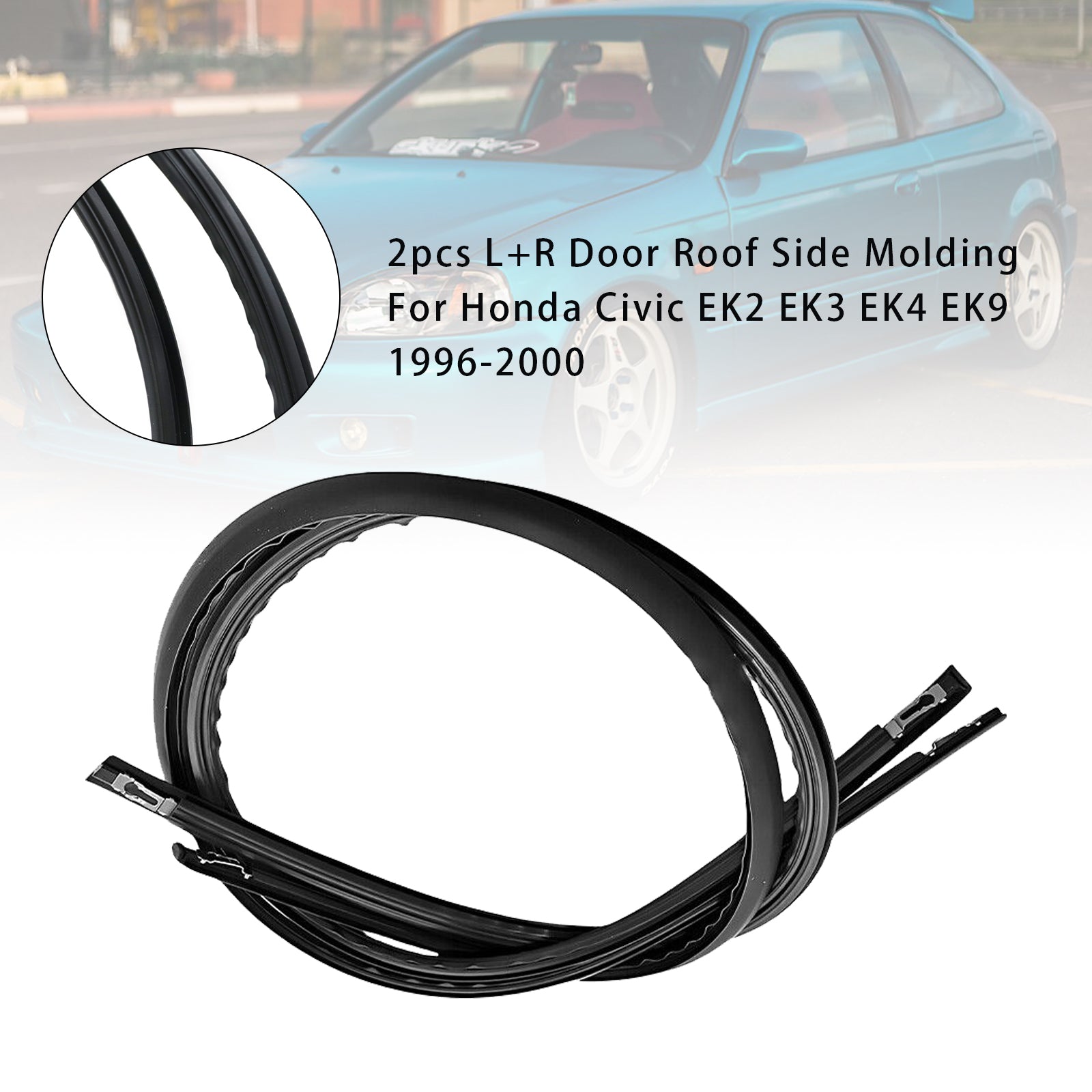 ホンダ シビック モールディング L フロントドアー 2pcs L+R Door Roof Side Molding 74306-S03-003 74316-S03-003 For