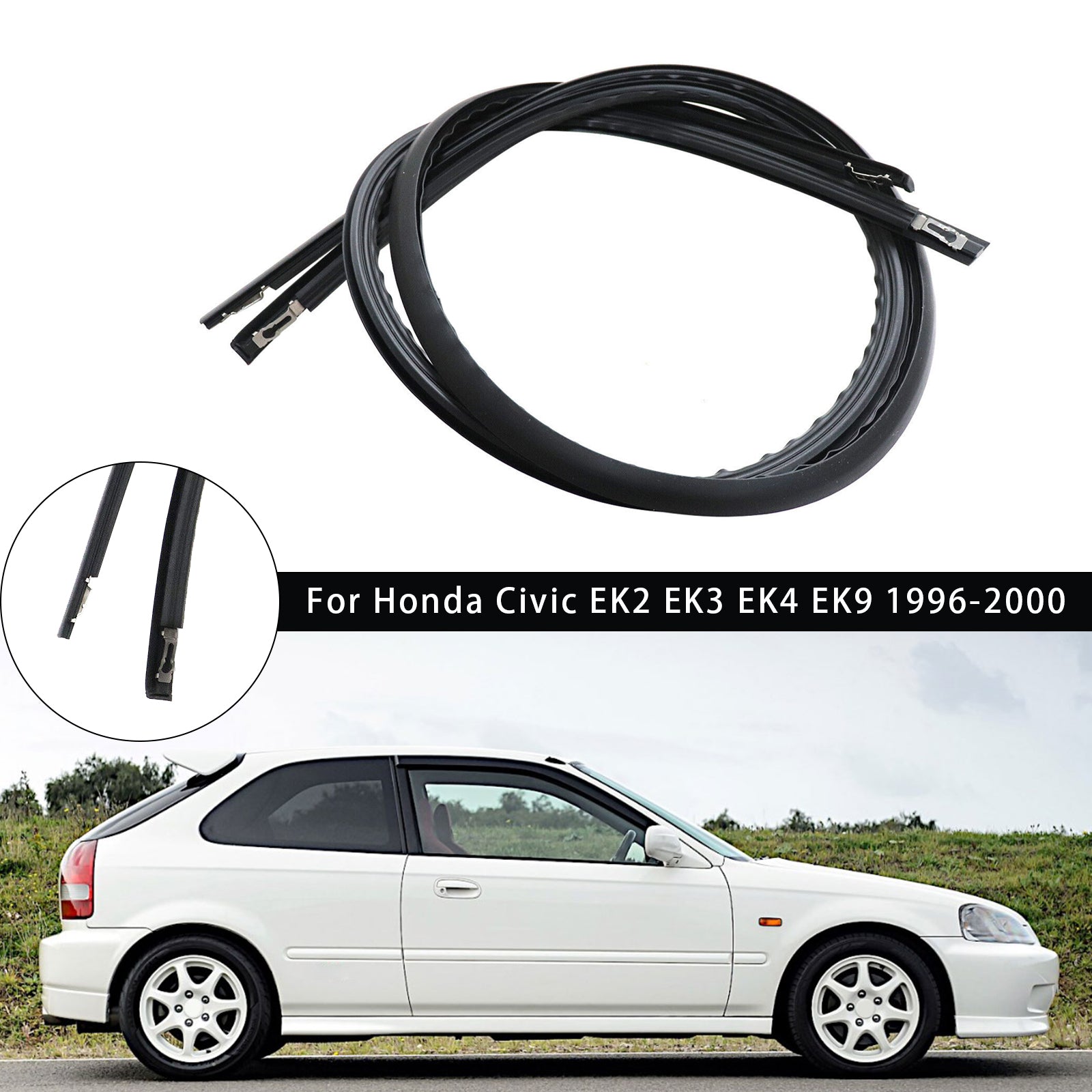 2pcs L+R Door Roof Side Molding 74306-S03-003 74316-S03-003 For