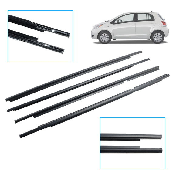4 kpl ulko-oven lasin säälistalista Toyota Yaris/Vitz 2005-2010