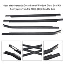 Toyota Tundra Double Cab 2000-2006 4pcs Weatherstrip Outer Lower Window 75720-0C010 75710-0C010-5