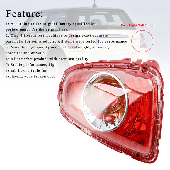 Rear Right Tail Light 63217255910 For Mini R56 R57 LCI R58 R59