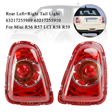 Rear L+R Tail Light 63217255909 63217255910 For Mini R56 R57 LCI R58 R59 2010-2015 - 0