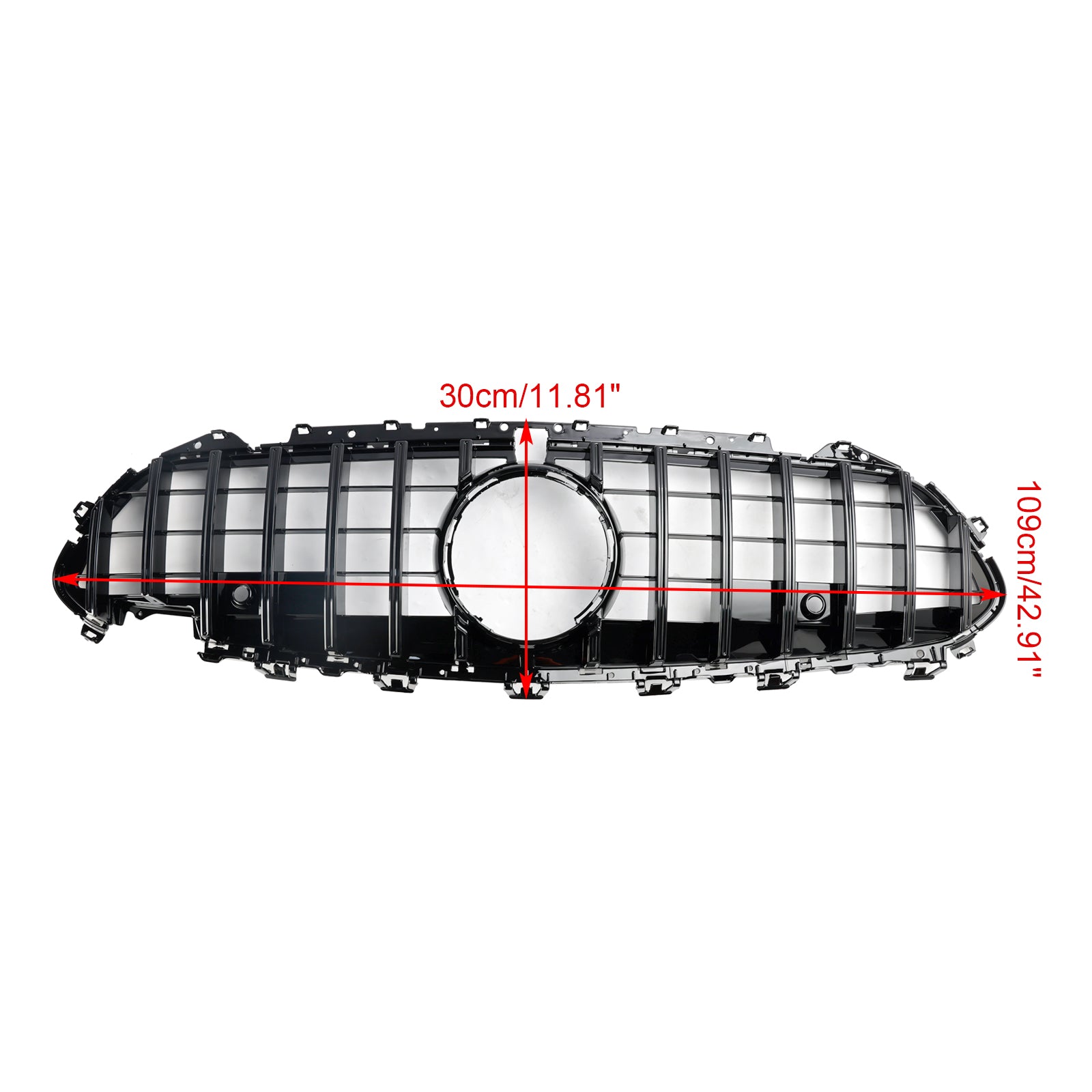 Grille de pare-chocs avant Mercedes Benz Classe CLS C257 CLS300/400/350/450/53 2018-2024 Grille de style AMG noire/chromée