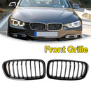 BMW 2012-2019 3 Series F30 F31 318i/320i/328i/330i/335i/340i/320d Gloss Black Grill Front Kidney Grille-3