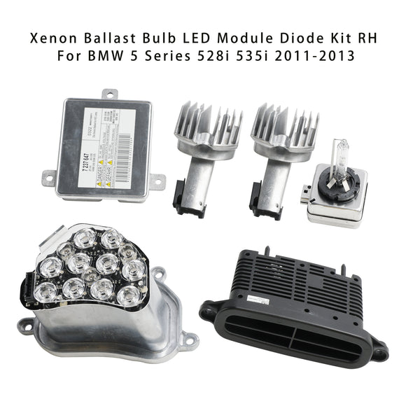 Kit de diodo de módulo LED de bombilla de balasto de xenón RH para BMW serie 5 528i 535i 2011-2013