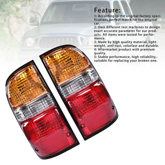 2 Stück Rückleuchten für Toyota Tacoma 2001–2004 mit Glühbirnen