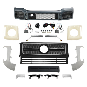 Body Kit Bumper Fit Mercedes W463 G550 G500 2002-2018 Facelift Upgrade To G63 AMG Style
