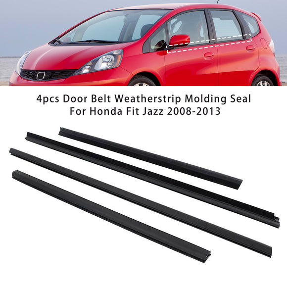 4 Uds. Sello de moldura burlete para cinturón de puerta para Honda Fit Jazz 2008-2013